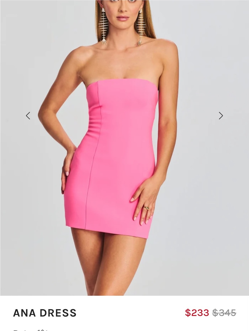 Bright pink Retrofete Ana dress, size small